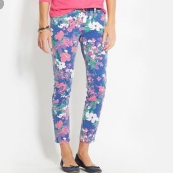 Vineyard vines floral ankle jeans size 10 - Picture 3 of 8